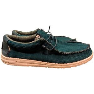 Hey Dude Wally Slip-On Sneakers Men's 12 US Shoes Teal Sport Mesh 40403-435